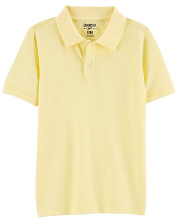 Kid Yellow Piqué Polo Shirt