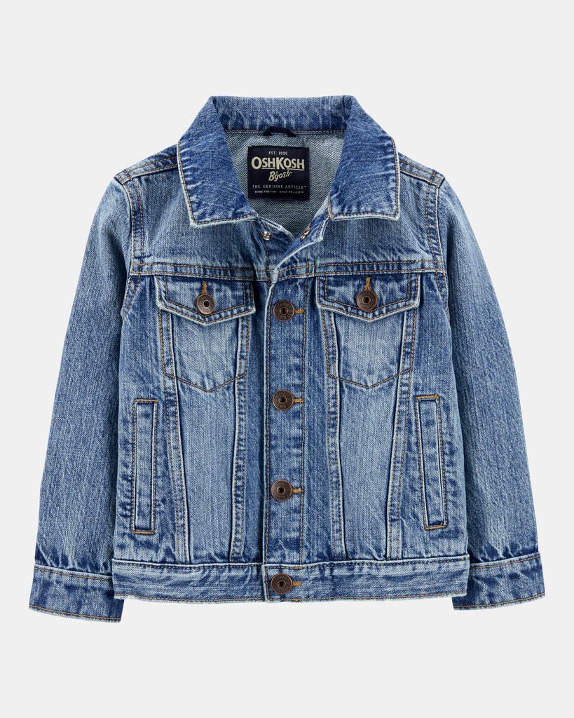 OshKosh B'gosh Toddler Denim Jacket - Medium Wash 2T Spring Blue Indigo