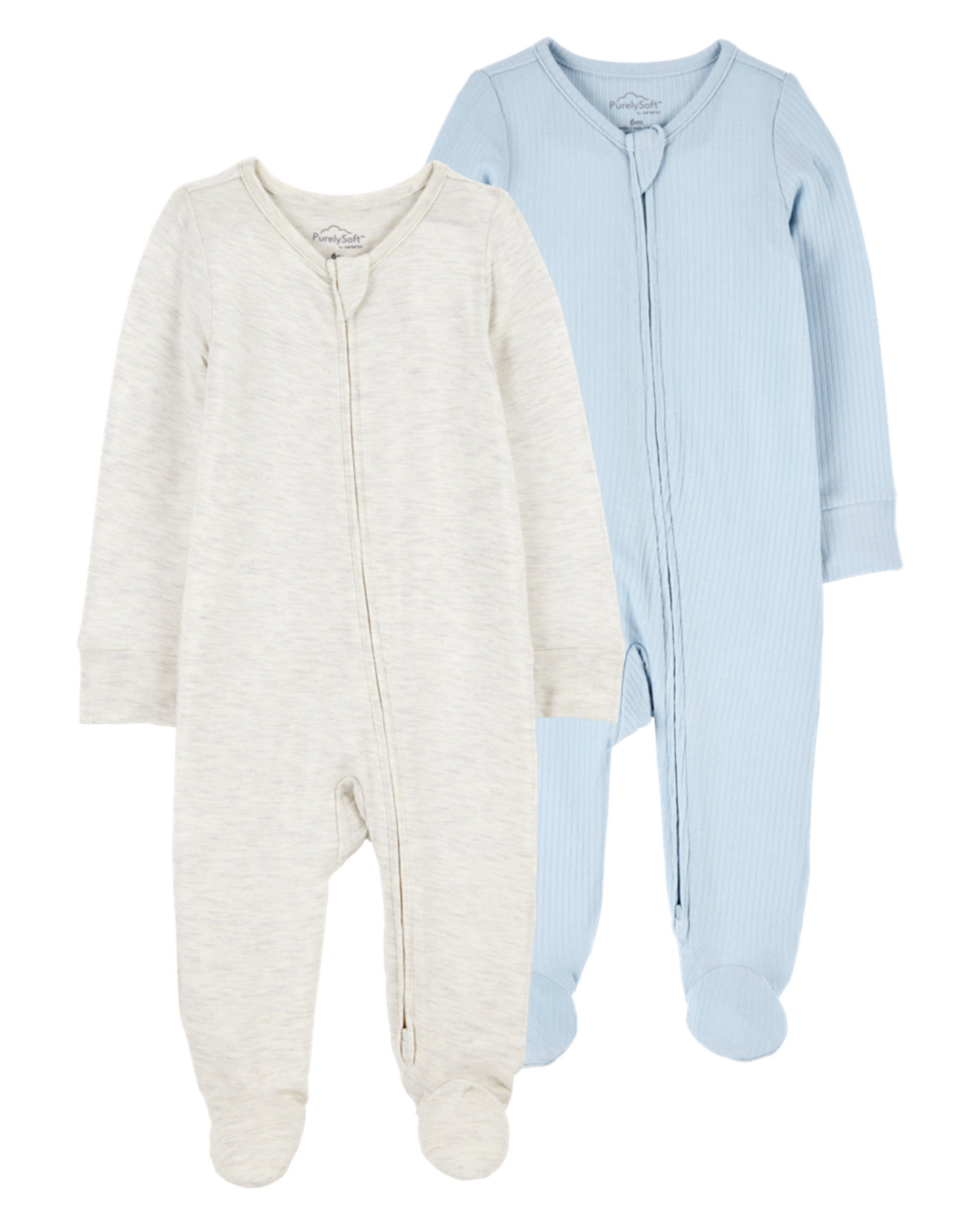 Baby 2-Pack Zip-Up PurelySoft Sleep & Play Pajamas