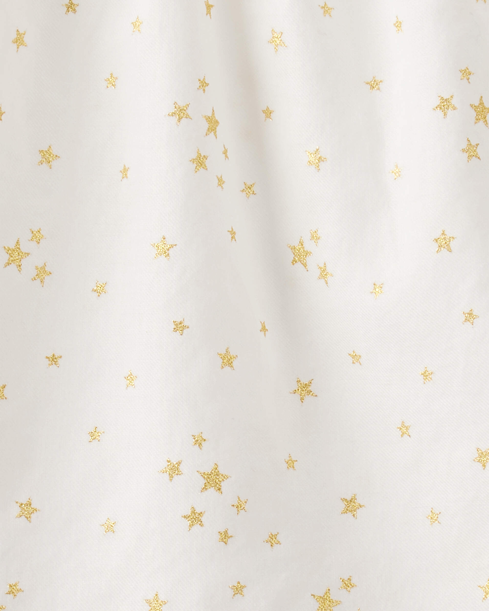 Toddler Girl Star Print Cotton Long-Sleeve Top - White