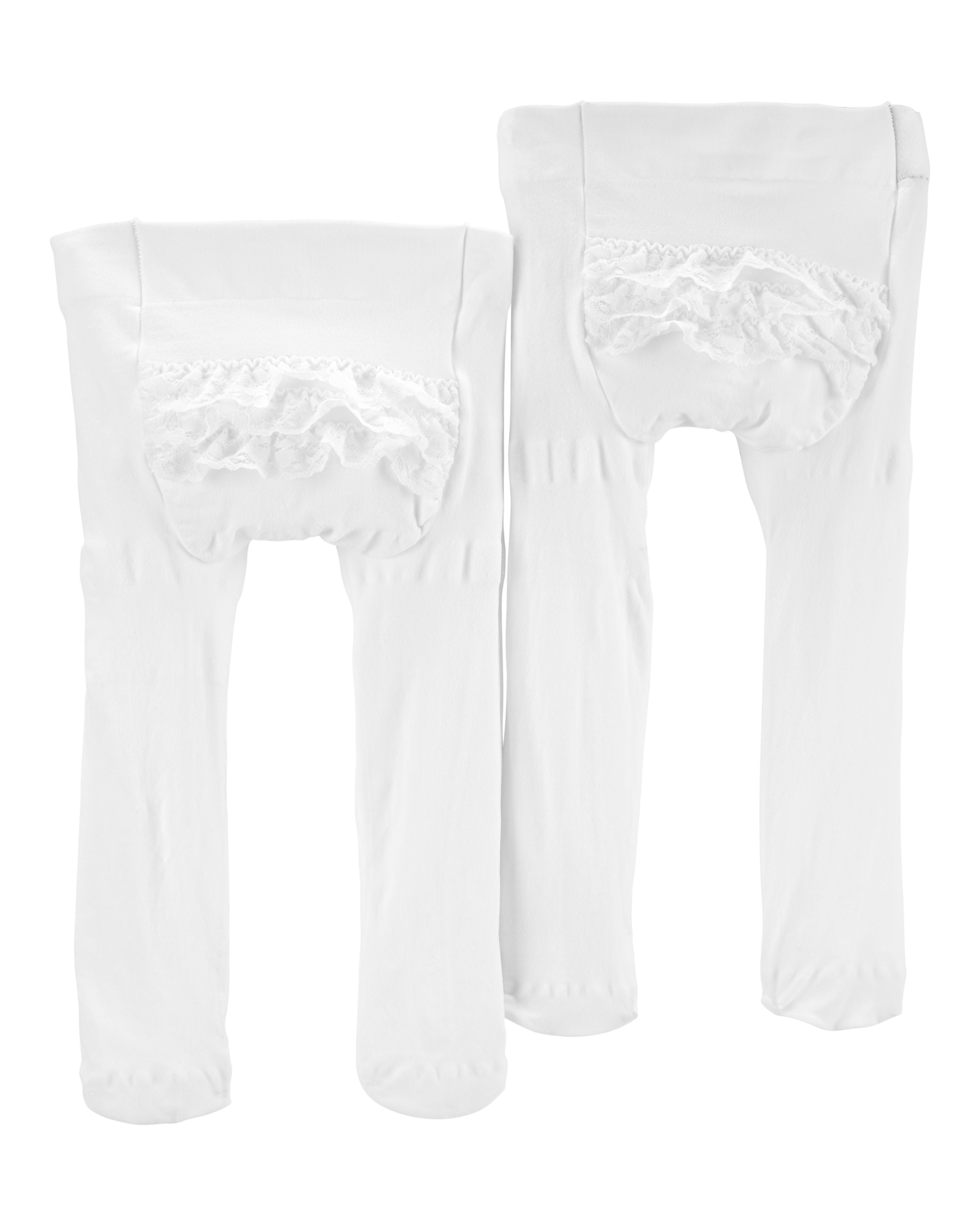 Baby Girl 2-Pack Tights - White
