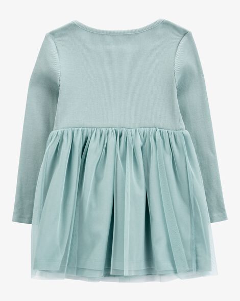  Product image 2 of Toddler Tulle Long-Sleeve Jersey Dress