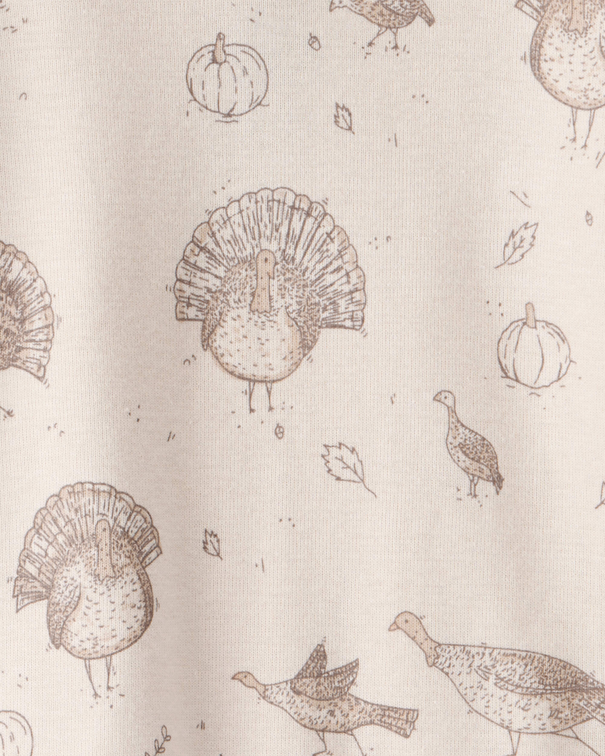 Baby Organic Cotton Pajamas Turkey Gobbler Print