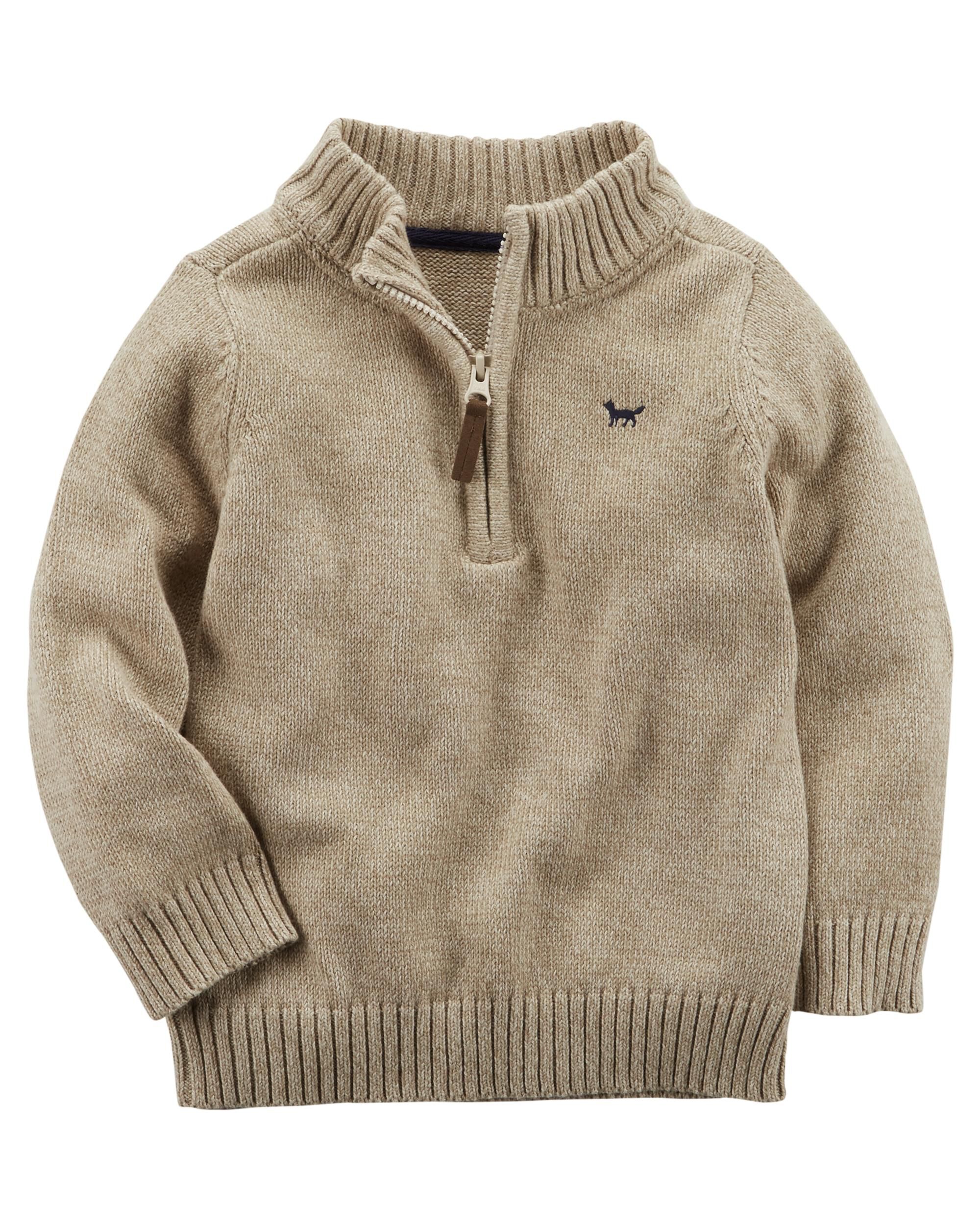baby half zip sweater