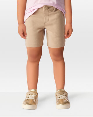 Product image 2 of Toddler Ponte Knit Uniform Shorts - Khaki
