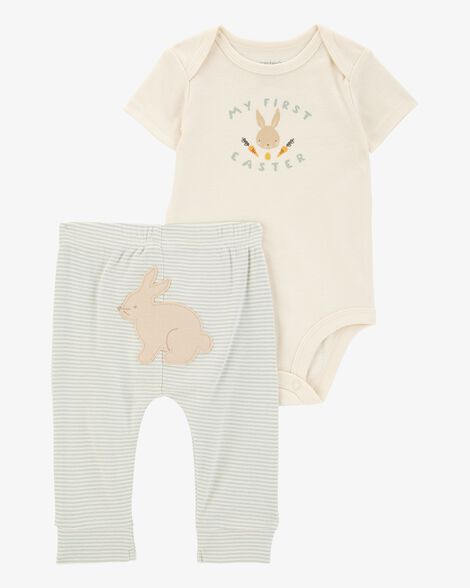  Product image 1 of Baby 2-Piece My First Easter Bodysuit Pant Set - Ivory