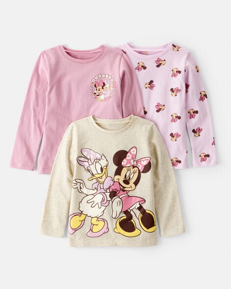 toddler girl 3-pack disney© minnie mouse long-sleeve graphic tees