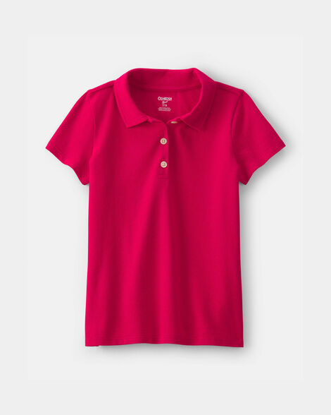 Girls Uniform Piqué Polo Shirt - Red