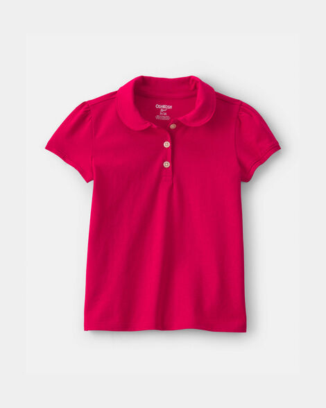 Toddler Girl Uniform Polo Shirt - Red
