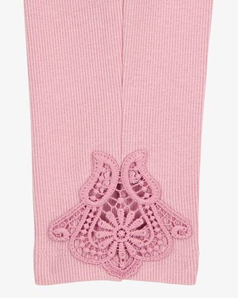 Product image 5 of Toddler Lace Detail Ribbed Leggings
