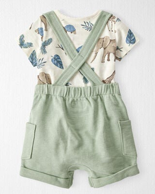 Product image 2 of Baby 2-Piece Organic Cotton Shortall Set