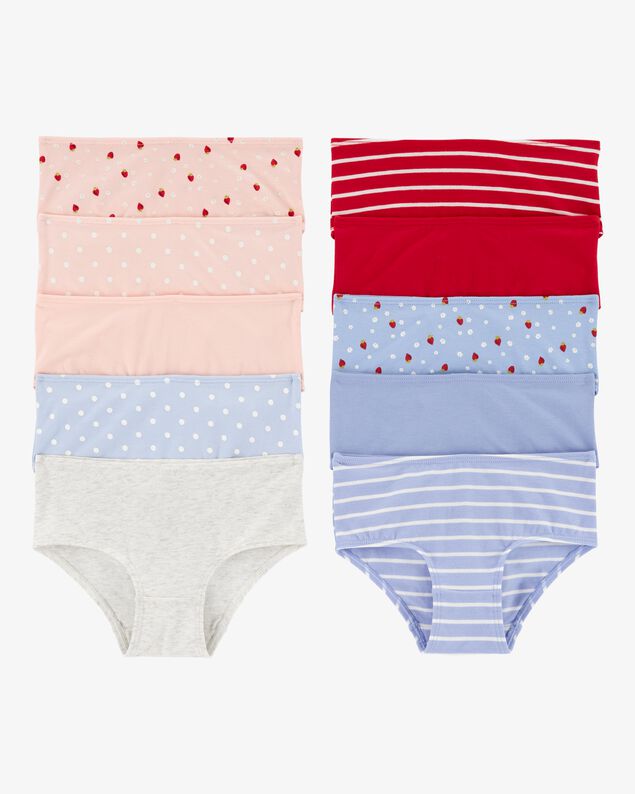 Product image 1 of Kid 10-Pack Strawberry Brief Stretch Cotton Undies
