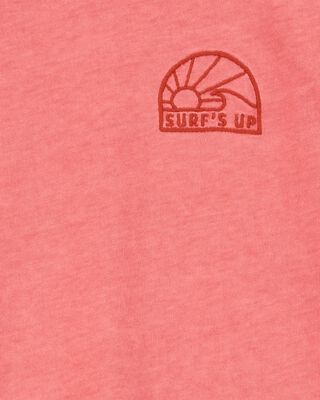 Product image 2 of Kid Solid Short-Sleeve Tee - Red