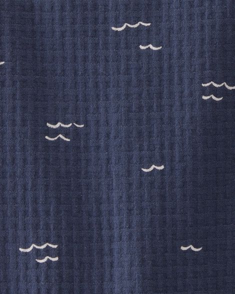 Product image 4 of Baby Textured Organic Cotton Romper in Waves