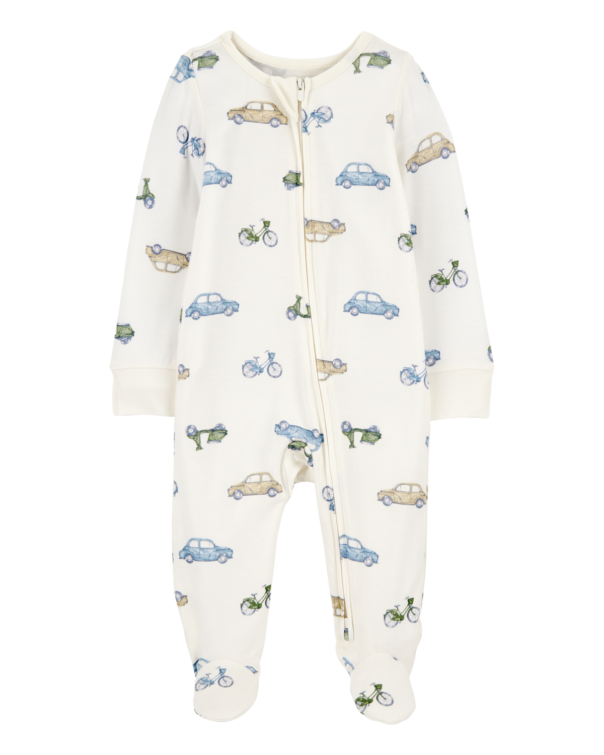 Baby Car Print Zip-Up PurelySoft Sleep & Play Pajamas - Carter's | Carter's