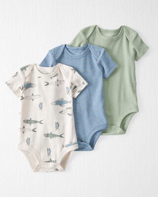 Product image 1 of Baby 3-Pack Organic Cotton Bodysuits