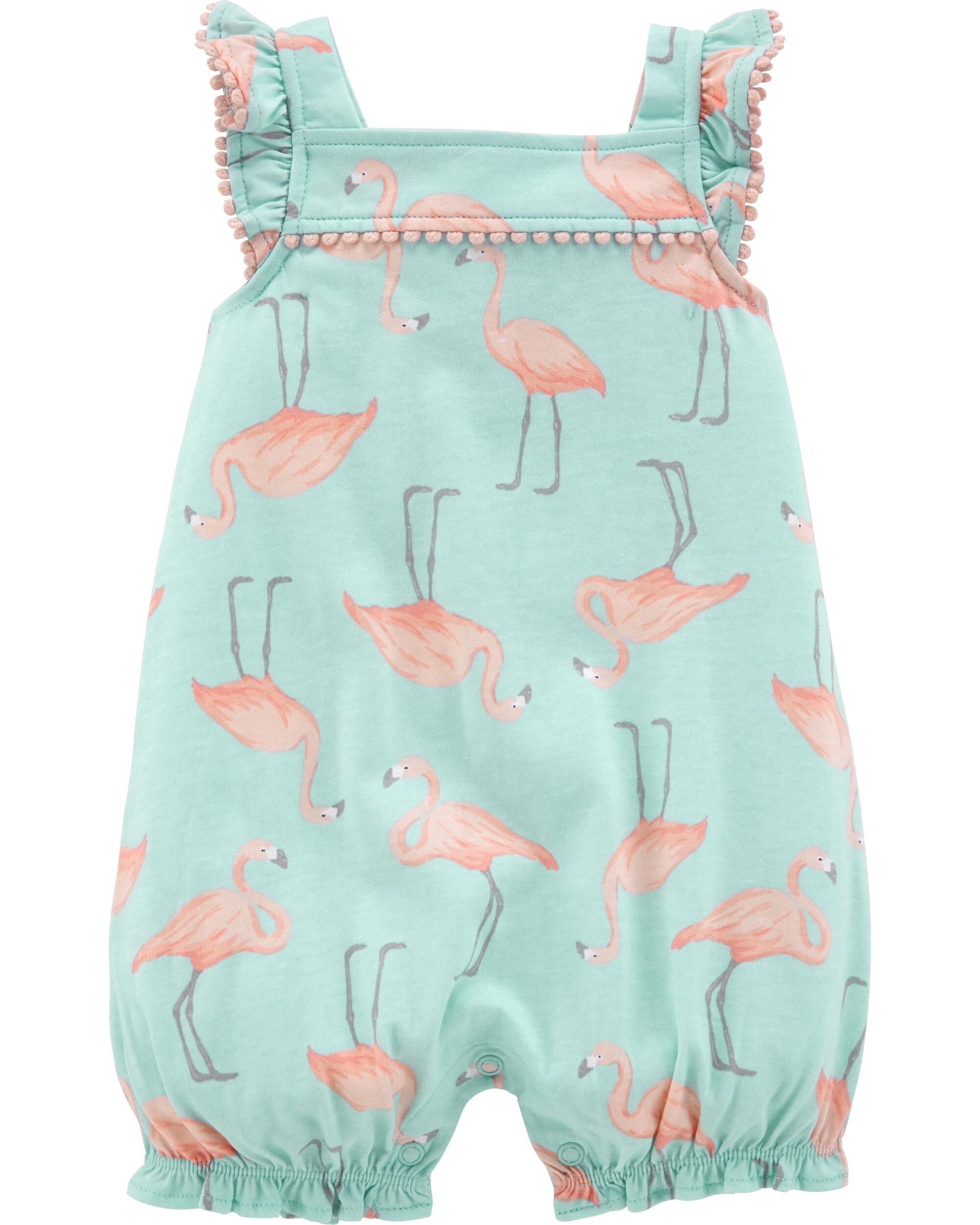 flamingo romper baby