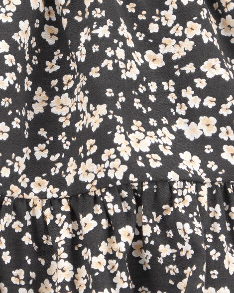  Product image 3 of Kid Floral Linen Look-Alike Drawstring Skirt