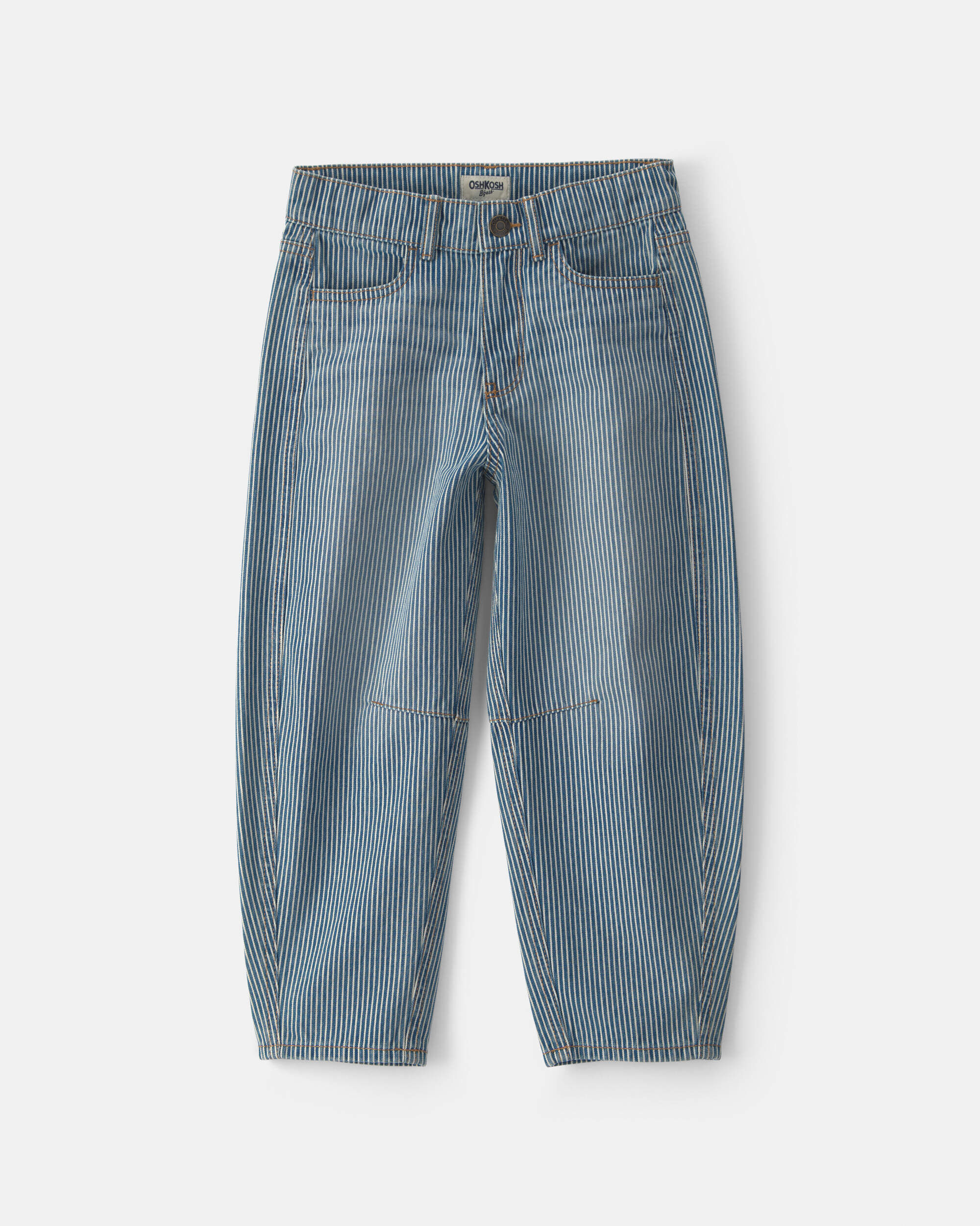 OshKosh Bgosh Girls Hickory Denim Barrel Jeans - Light Wash 10 Light Wash 40$