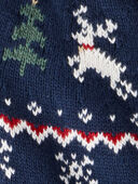 Baby Organic Cotton Fair Isle Sweater Knit Jumpsuit
