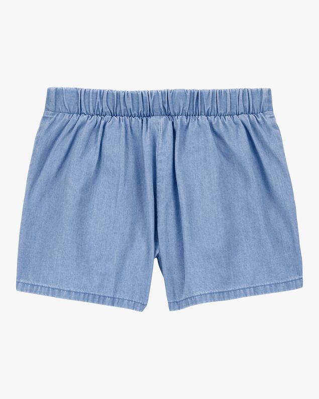 Product image 2 of Kid Chambray Pull-On Shorts - Blue