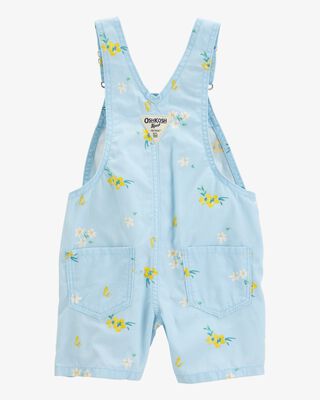 Product image 2 of Toddler Striped Floral Shortalls - Blue