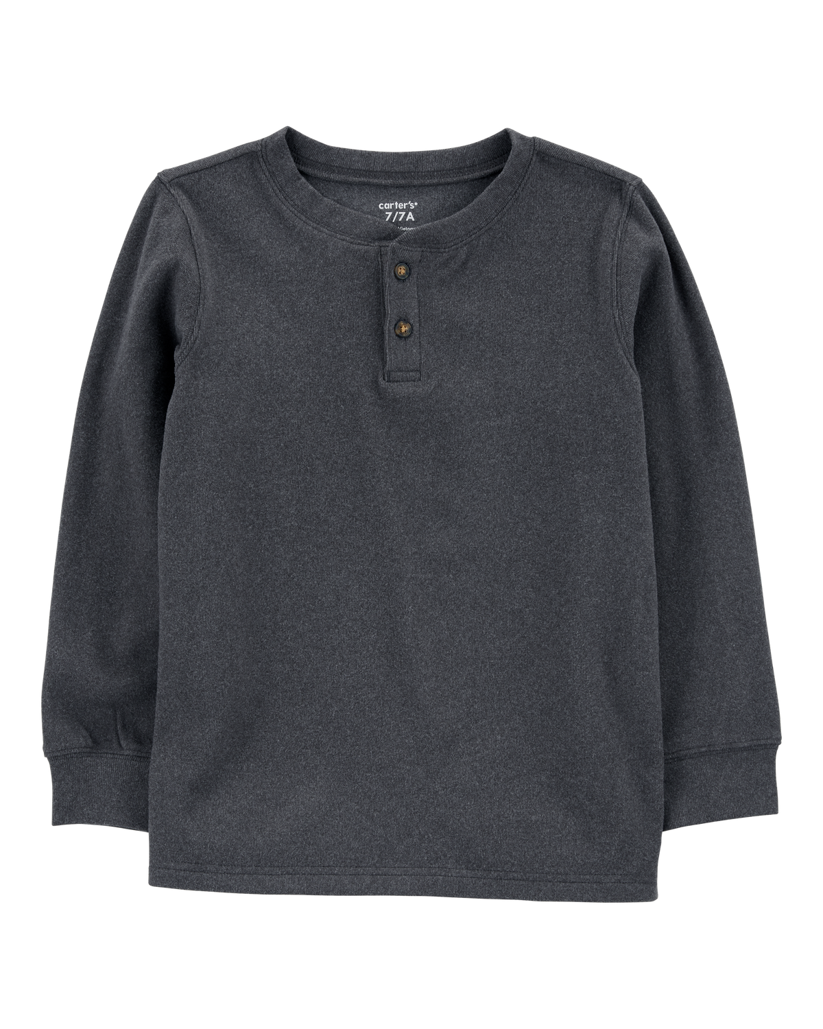Kid Drop Needle Long-Sleeve Henley Tee