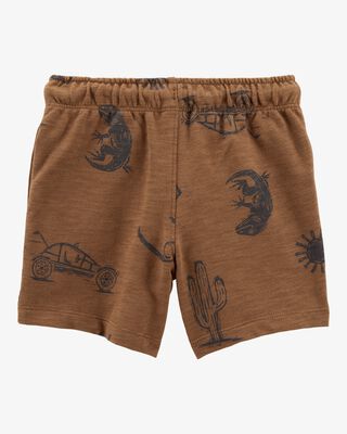 Product image 2 of Toddler Desert Print Pull-On Cotton Shorts - Brown