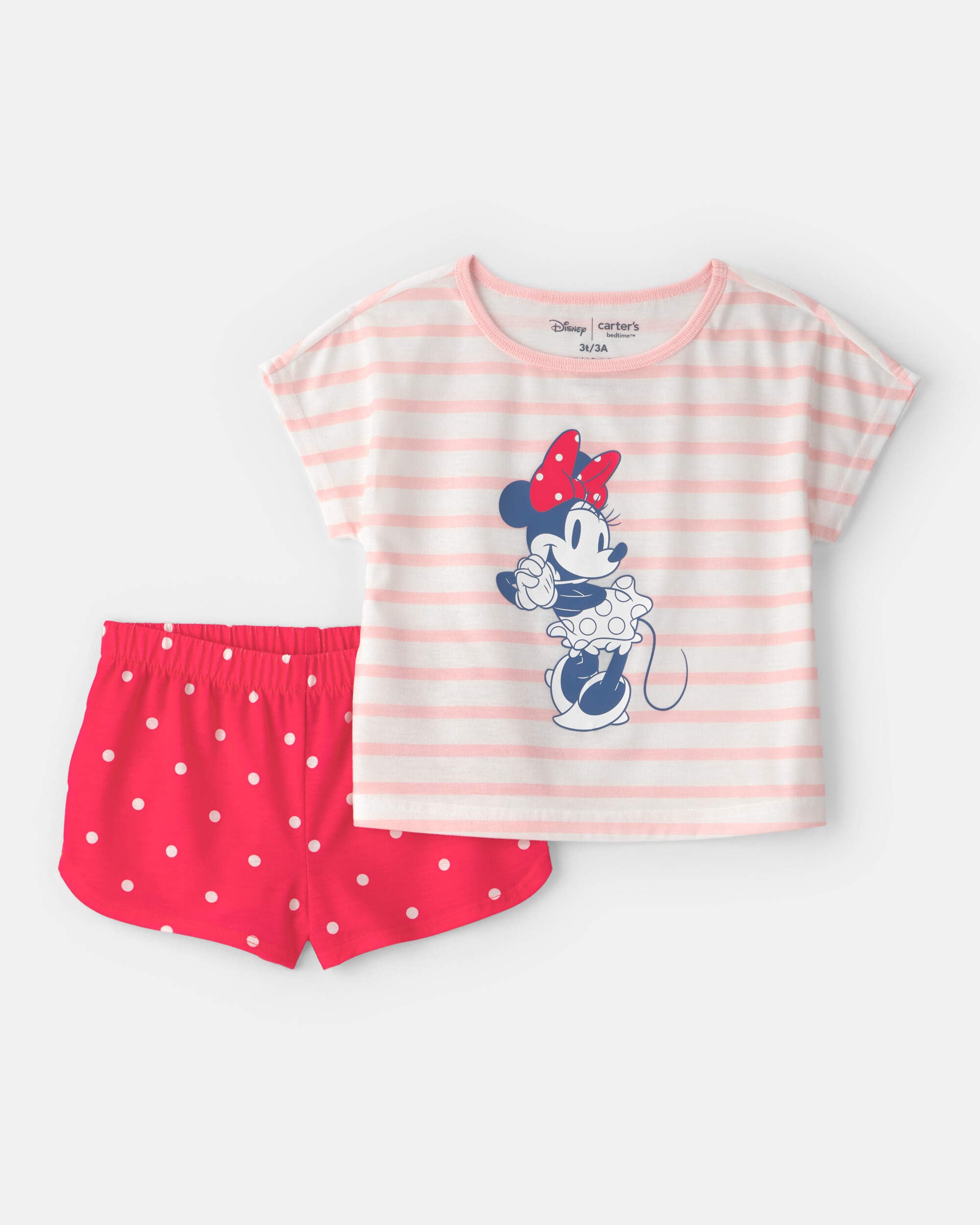 Carters toddler girl 2-piece disney minnie mouse short-sleeve pajama set 2T Multi 20$