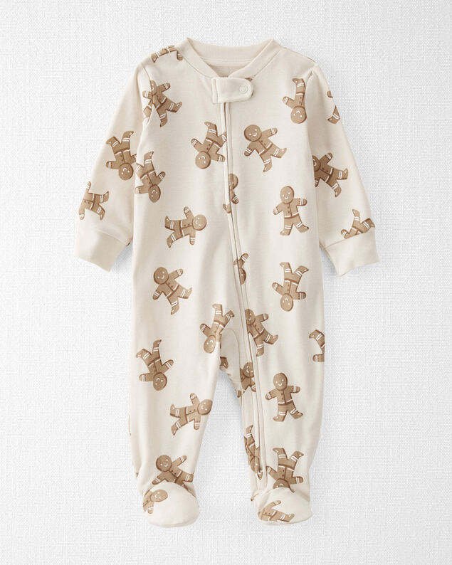 Product image 1 of Baby Organic Cotton Sleep & Play in Gingerbread Cookie Pajamas

