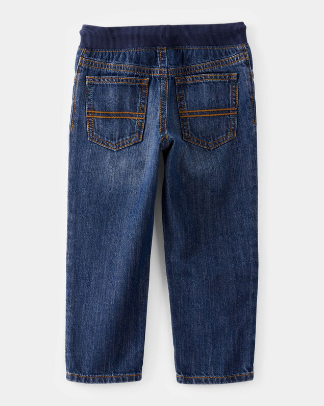 Product image 2 of Toddler Pull-On Denim Pants - Blue