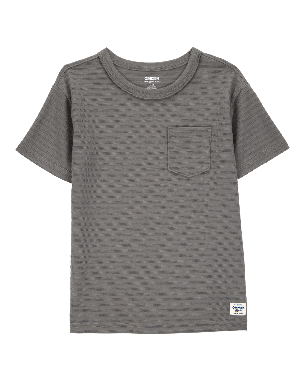 Kid Short-Sleeve Pocket Tee - Dark Grey - OshKosh | Carter's