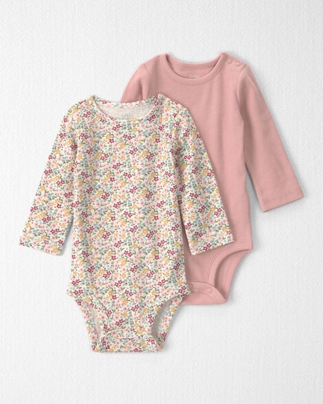 Baby Girl 2-Pack Organic Cotton Bodysuits