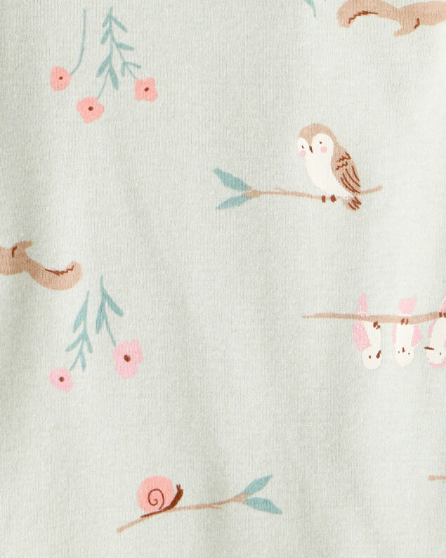 Product image 2 of Baby Girl 4-Pack Owl Print Cotton Long-Sleeve Multipack Bodysuits - Green/Pink/White