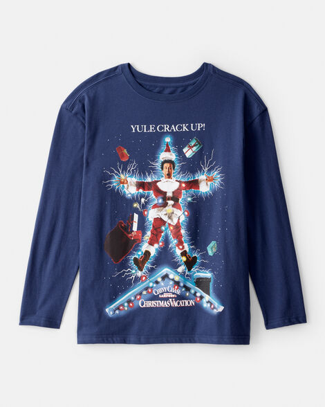 Boys Glow-In-The-Dark National Lampoon's Christmas Vacation Long-Sleeve Graphic Tee - Blue