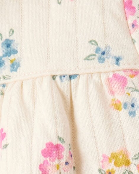 Product image 3 of Baby 3-Piece Floral Quilted Little Jacket Set - Ivory/Blue