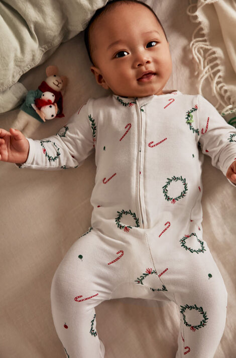 Product image 3 of Baby Christmas Zip-Up PurelySoft Sleep & Play Pajamas