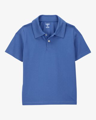 Product image 1 of Kid Pique Uniform Polo Shirt - Blue