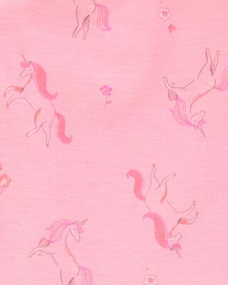 Product image 2 of Toddler Girl Unicorn Print Loose Fit 2-Piece Pajamas - Pink