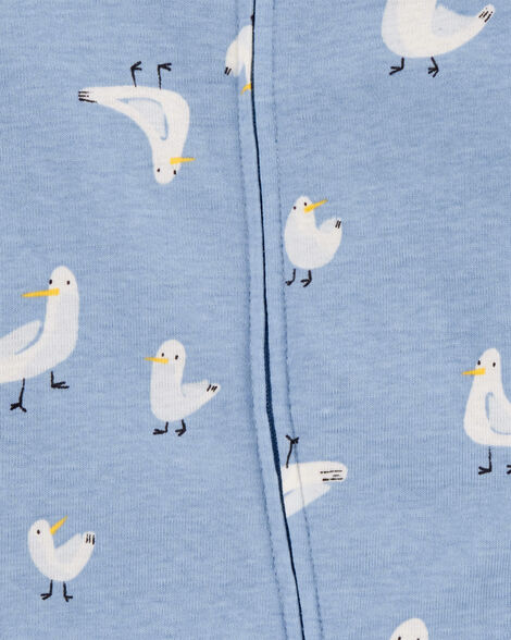  Product image 2 of Baby 2-Pack Seagull Striped 2-Way Zip Cotton Sleep & Play Pajamas - Blue