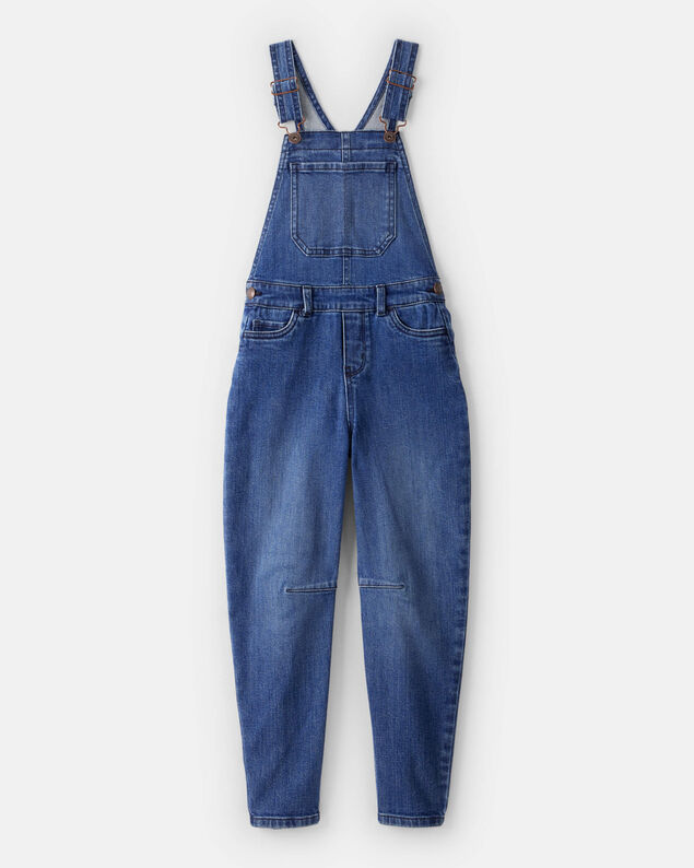 Product image 1 of Girls Denim Sleeveless Overalls - Blue