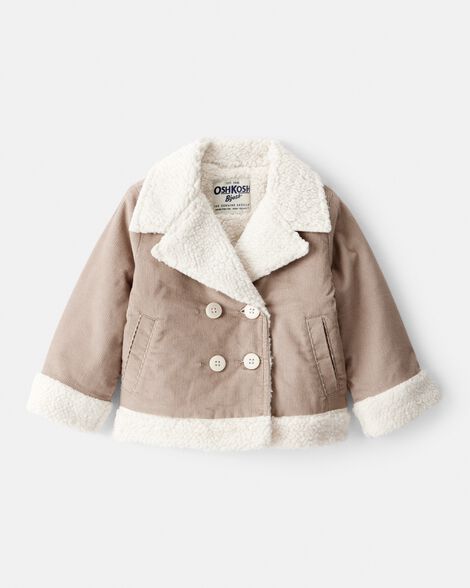 Baby Girl Corduroy Long-Sleeve Fashion Jacket - Cream