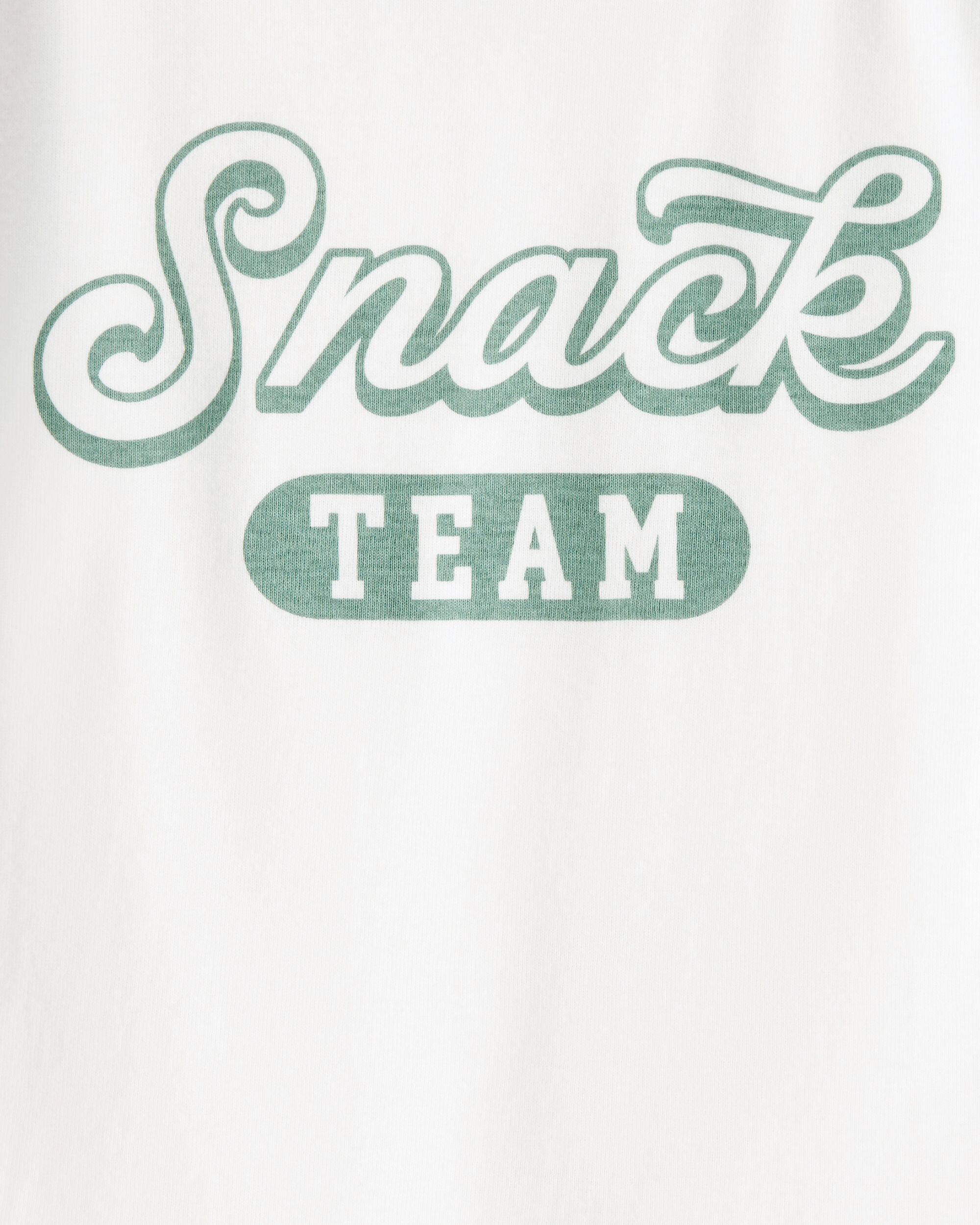 Girls Snack Team Short-Sleeve Graphic Tee - Green/White