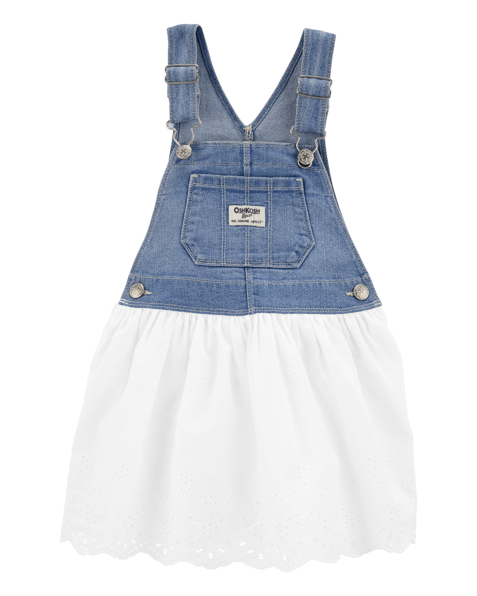 Toddler Denim Eyelet Jumper Dress