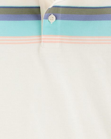  Product image 2 of Toddler Striped Short-Sleeve Polo - Cream