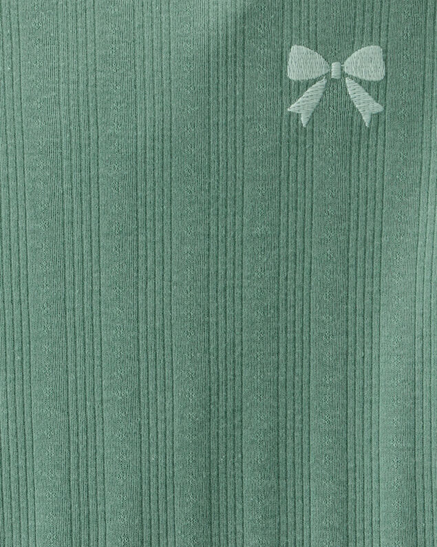 Product image 2 of Kid Bow Embroidered Long-Sleeve Tee - Green