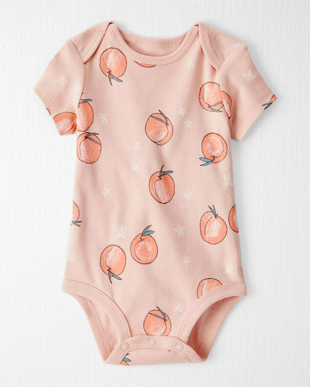 Product image 1 of Baby Organic Cotton Bodysuit in Peach Print