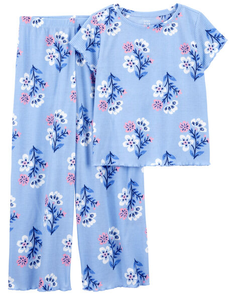  Product image 1 of Kid 2-Piece Floral Loose Fit Pajamas