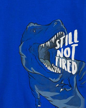 Kid 2-Piece Dinosaur Cotton & Fleece PJs, 