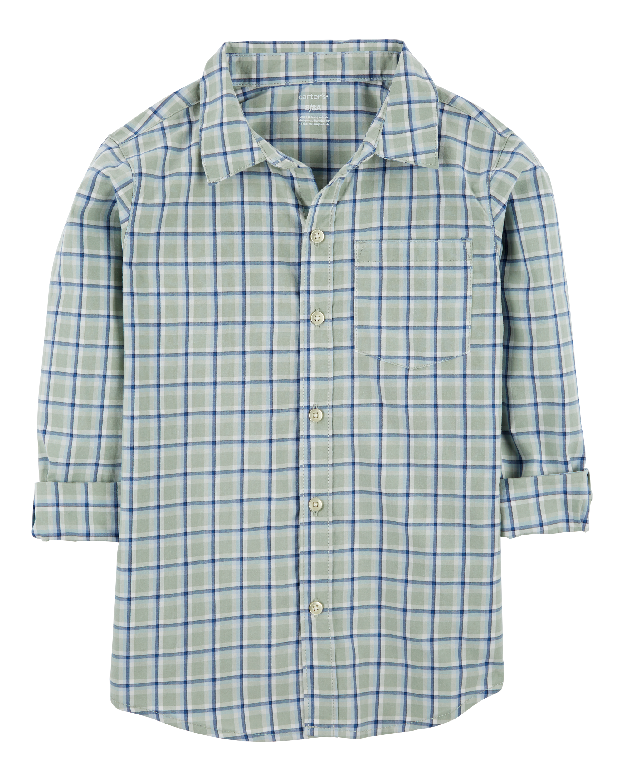 Kid Plaid Button-Front Shirt